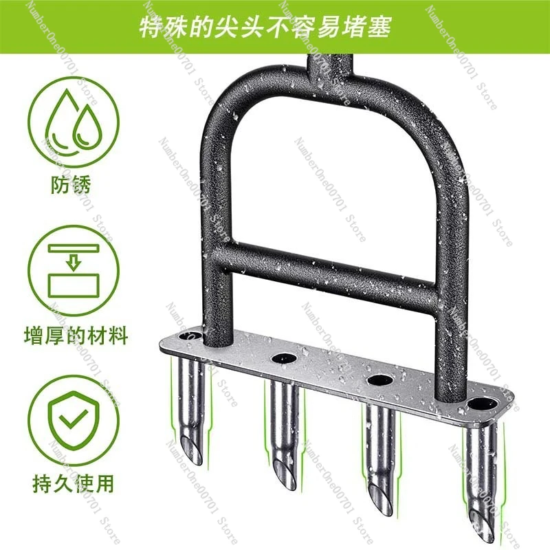 Lawn Aerator Tool Soil Cultivator Turf Spiker Hand Held Yard Coring Aerator for Garden Grass Care
