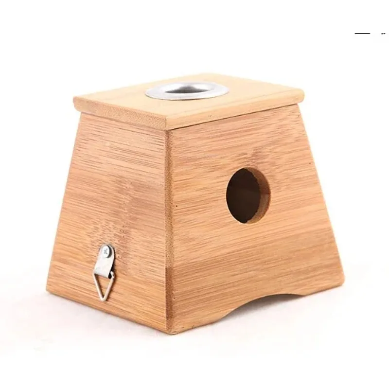 Bamboo Moxa Roll Box Moxa Roll Stick Box Health Care Healing Therapy Moxa Roll Sticker Moxibustion Holder Case (1 Hole)