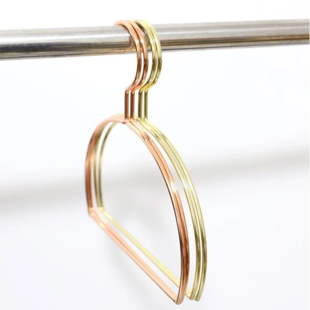 Rose Gold Clothes Hanger Silk Scarf Storage Rack Home Hanger Rack Tie Garment Towel Holder