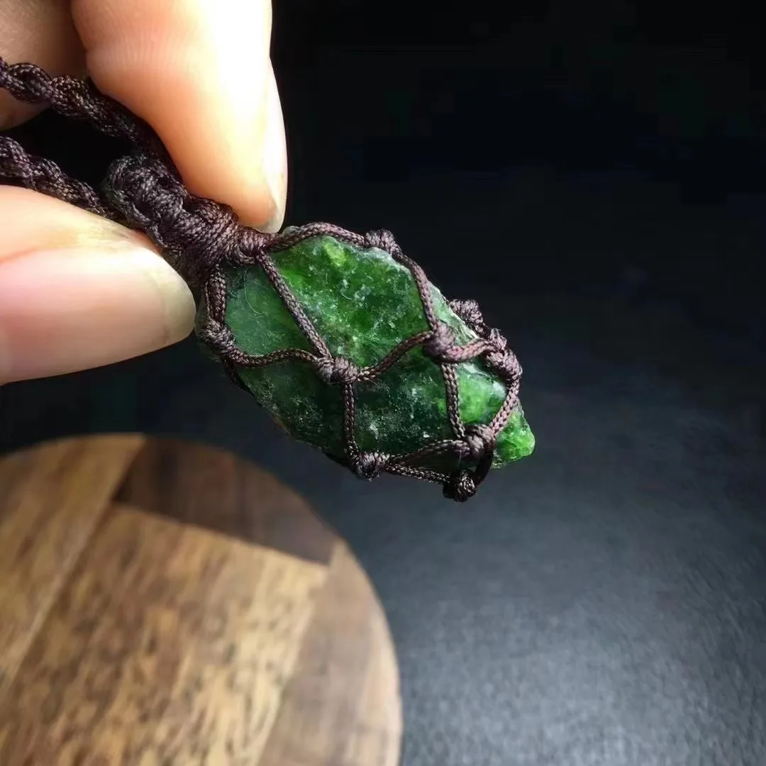 

Unit One Handmade Piece With Natural Diopside Crystal Designed Pendant