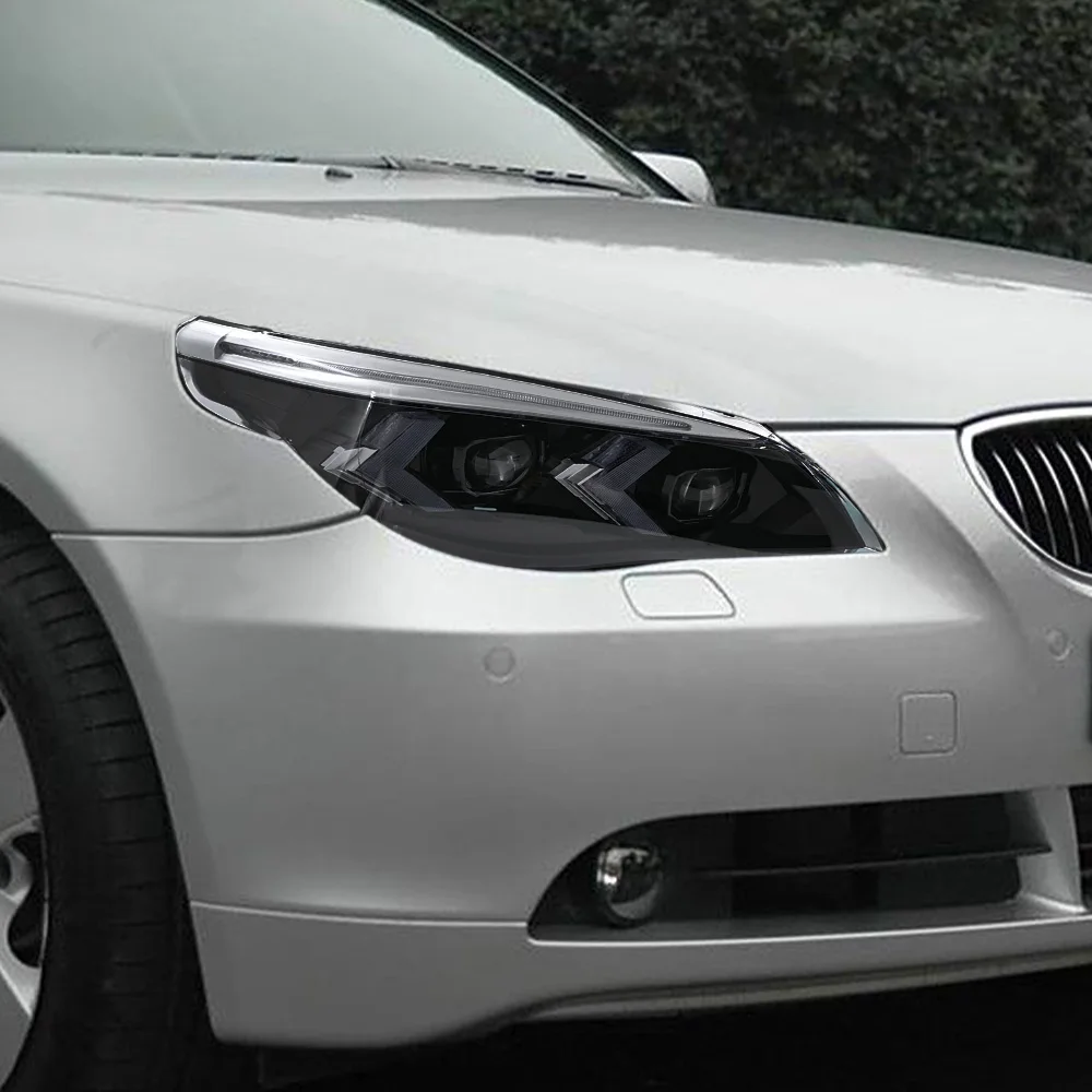 

Для BMW 5 серии E60 2003-2010: Светодиодные фары в сборе, обновление, высокое качество, стиль 2025, ДХО, линза-проектор, аксессуары