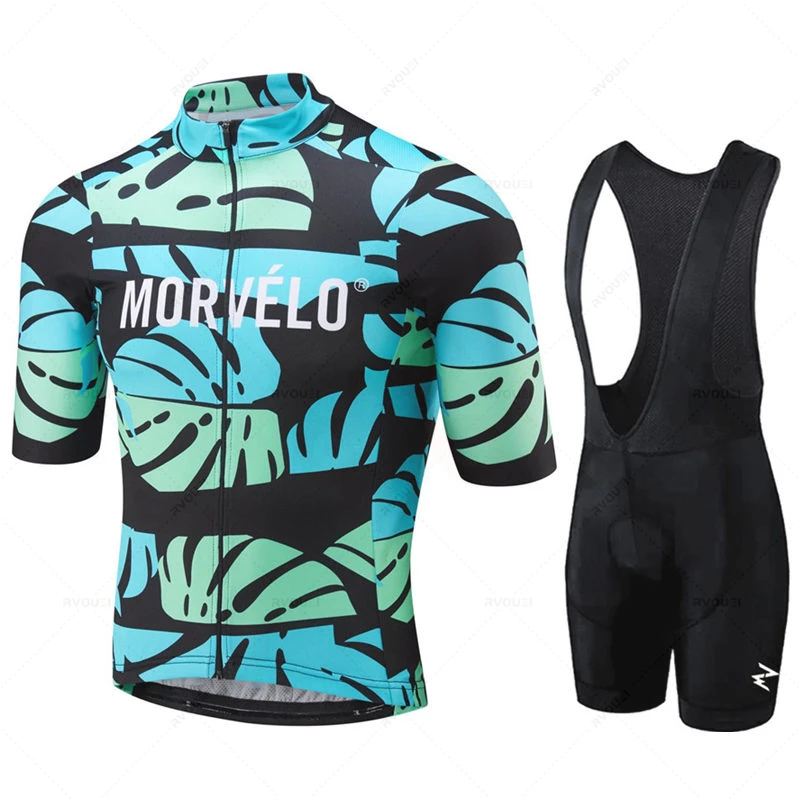 2023 Morvelo Summer Pro Men\'s Cycling Jersey Suit Mountain Bike Triathlon Quick-drying Breathable Bicycle Clothing Ropa Ciclismo