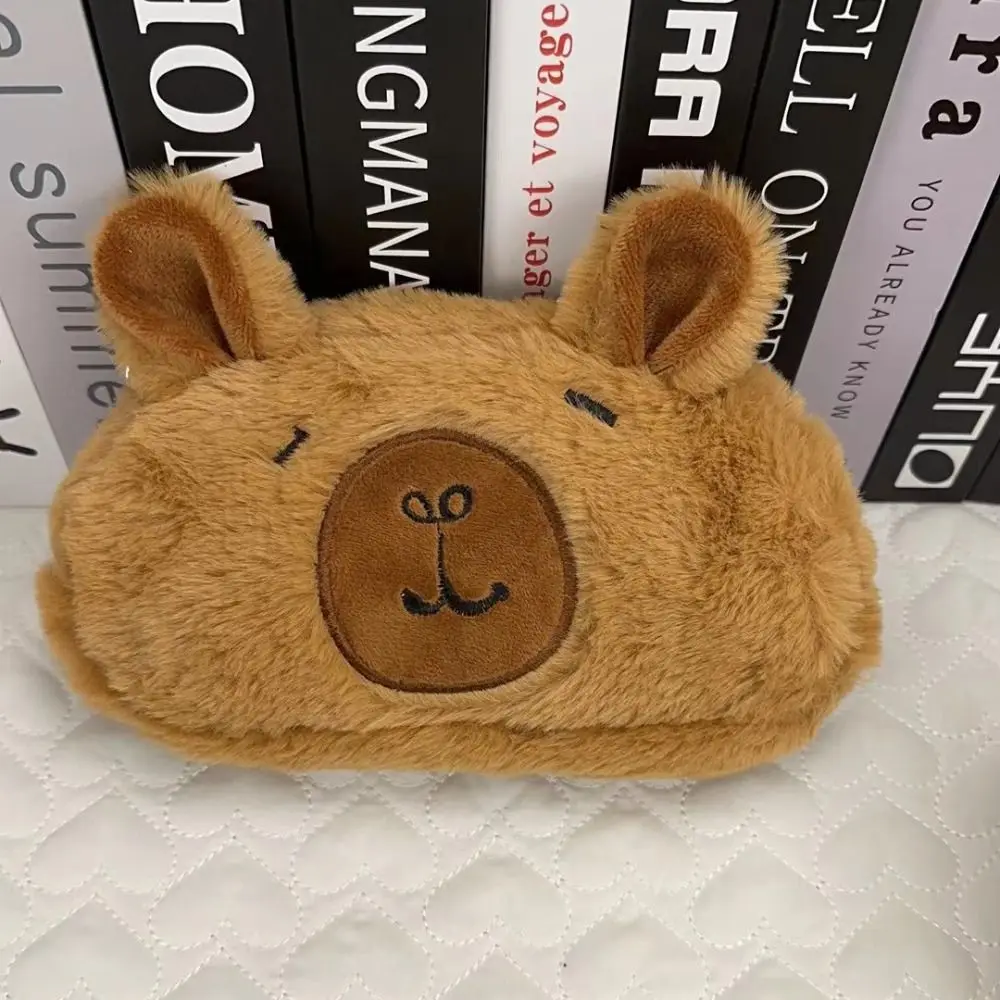 Plush Doll Capybara Plush Pen Bag, Plush Doll Capybara Plush Pen Bag, Cute Soft Capibara Plush Pencil Bag, Student Writing