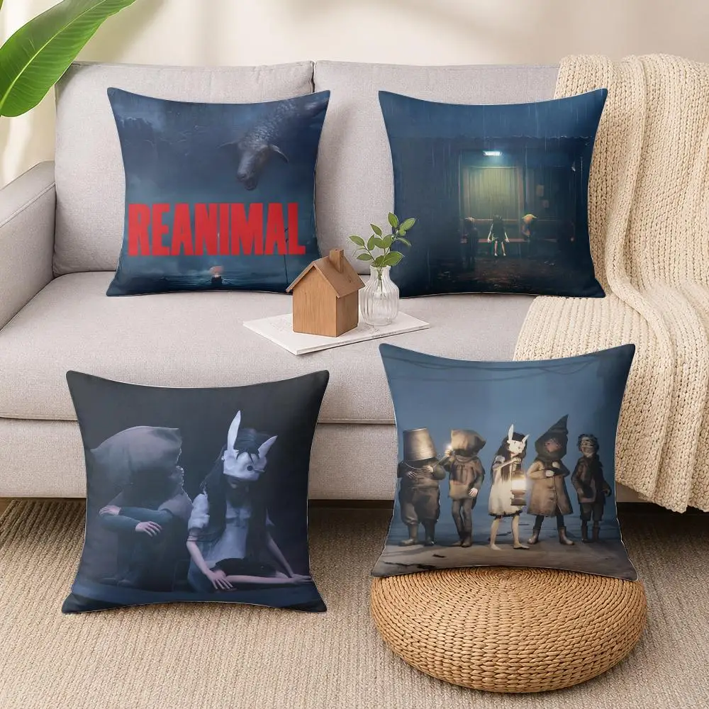 Video Game R-Reanimal Cushion Cover Wrinkle-Resistant Short Plush Cushion Covers Breathable Machine-Washable