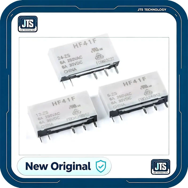 Original  New HF41F-5-ZS Relay HF41F-12-ZS HF41F-24-ZS 6A in Stock