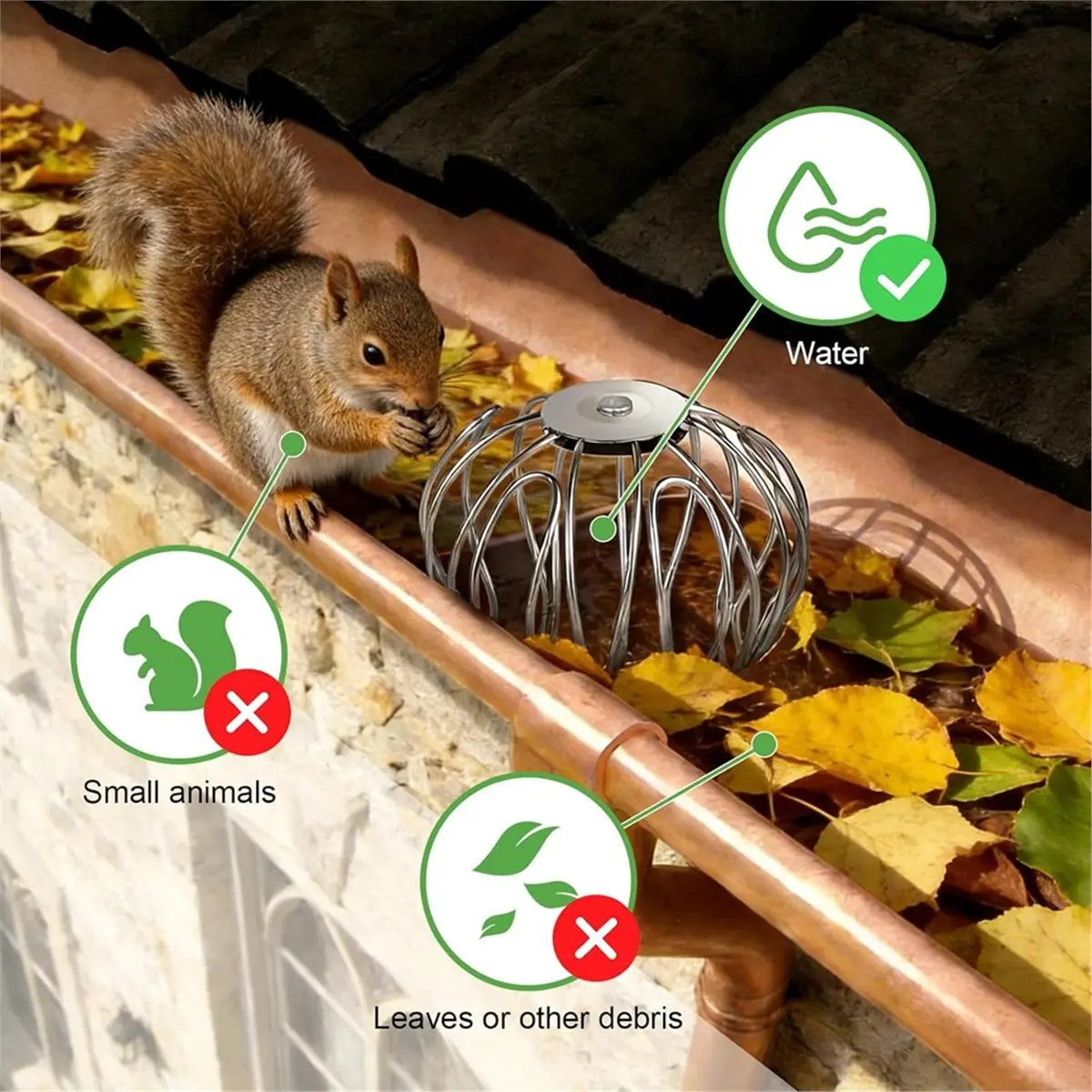 Time Saving 2x Stainless Steel Gutter Leaf Guards,70-100 mm,Adjustable,Rain Gutters,Easy Cleaning for Roof Pipes,Drains,Sieve Gu