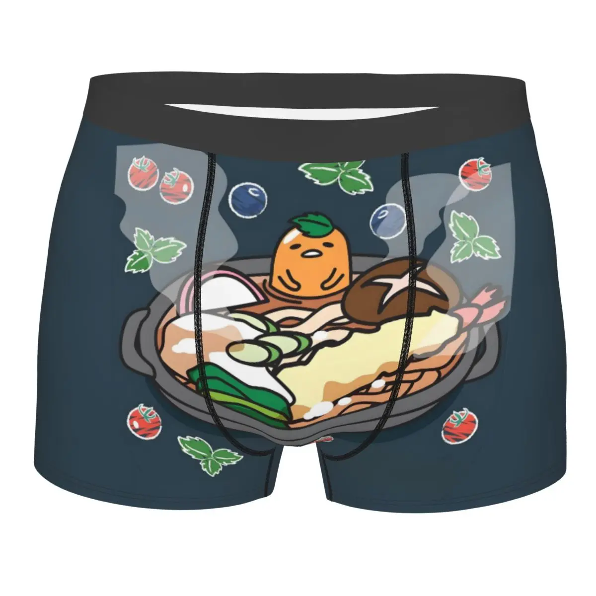 

Нижнее белье с героями мультфильмов аниме Gudetama на заказ, мужские трусы-боксеры с принтом, шорты, дышащие трусы