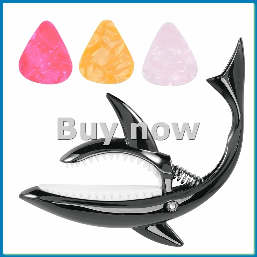 

Guitar Capo Zinc Alloy Capo for Acoustic Electric Classical Guitars and Bass Ukulele Capo with Pick,Black-ABHG