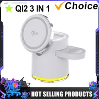 2024 New Qi2 Wireless Charger 3-in-1 Fast Charging Station Stand Folding Holder for iPhone 16 15 14 Pro Max Airpods Apple Watch