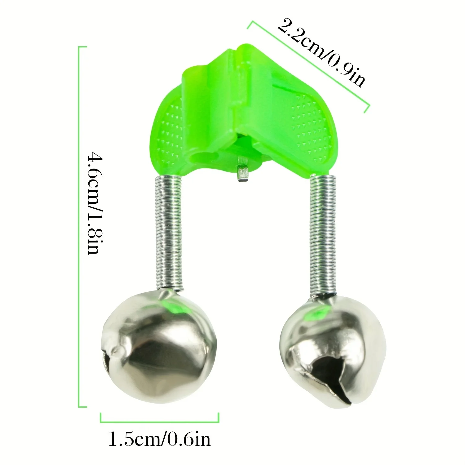 10/50 قطعة أجراس إنذار الصيد ، كليب لدغة تنبيه الصيد رود جرس البلاستيك الصيد رود كليب مع أجراس تنبيه مزدوجة صيد السمك #3