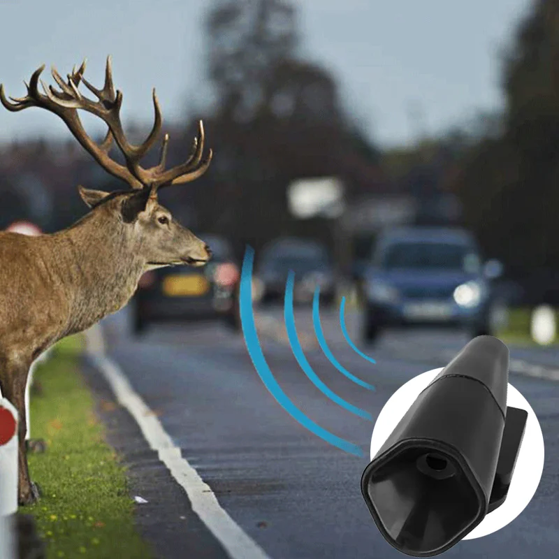 Car Alarm Animal Repeller Deer Snake Dog Collision Ultrasonic Repeller Wind Power Unique Frequency Deterrent for Motorcycle