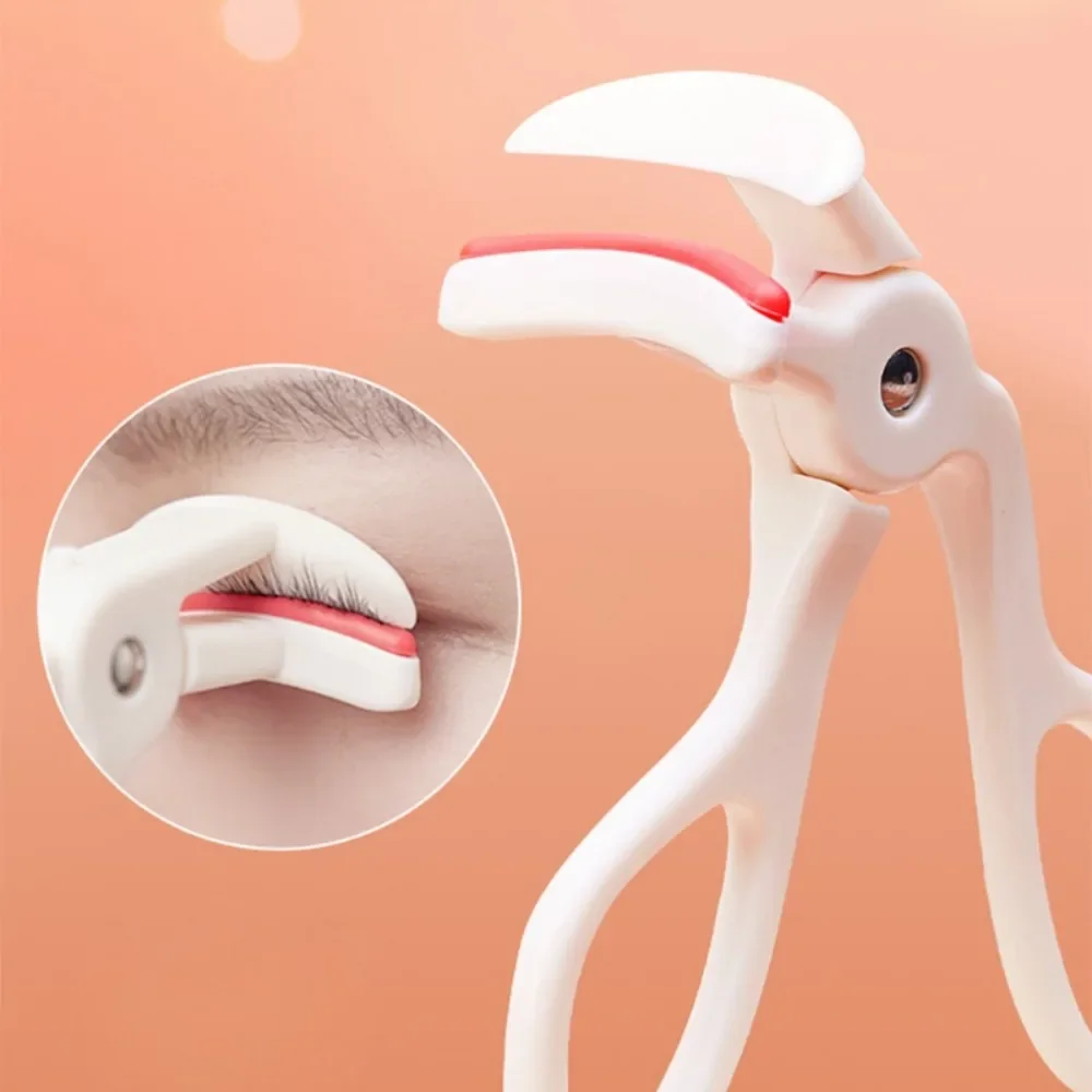 Lasting Portable Stainless Steel Wide-angle Local Eyelash Curler with Silicone Pad Curling False Lash Aid Clip Eye Beauty Tools