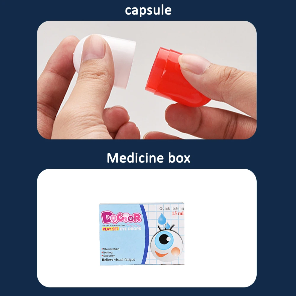 유아용 의사 키트 어린이 의사 놀이 세트 15개 구성품 포함: 테이퍼 파일, 치실 클리너, 칫솔, 청진기, 치아, 알약