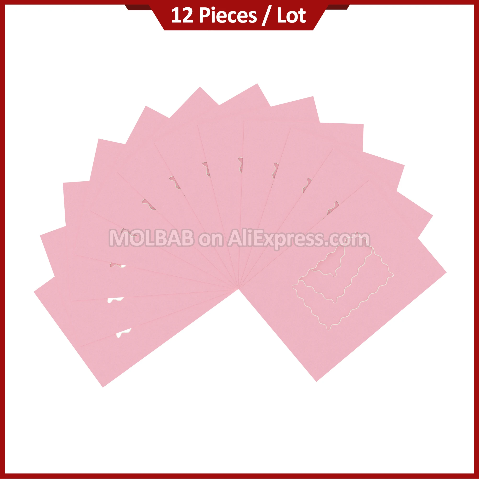 A4 Photo Mats Dark Red/Gray/Orange/Pink/Purple/Brown Paperboard Mounts 6x4 inch Wavy Cut Out For  Picture Frame Décor 12PCS/Lot