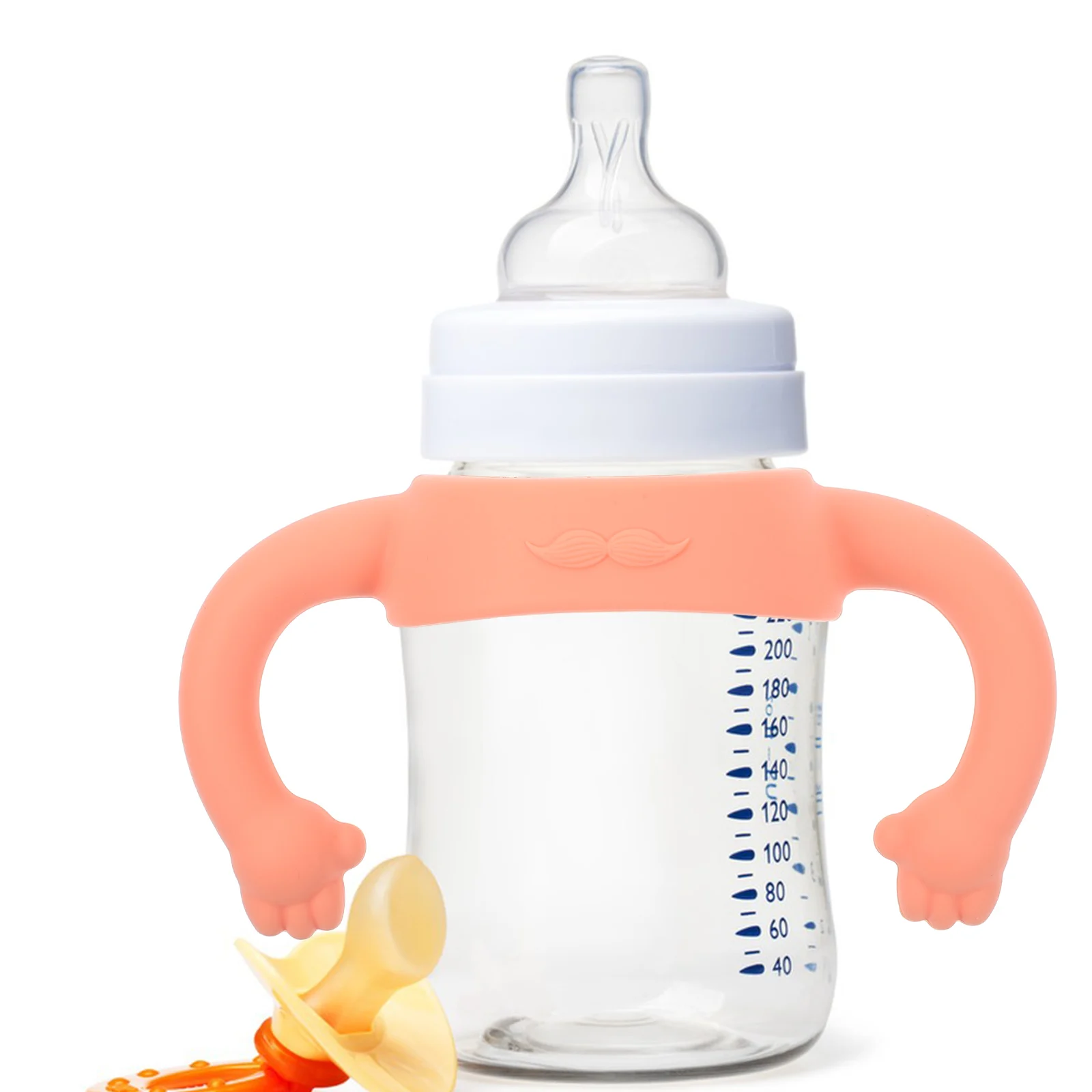 

2Pcs Silicone Baby Bottle Handles Soft Comfortable Grip Feeding Bottles Handle Milk Bottle Holder for Infant Toddler Practical
