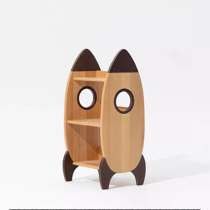 

KIDS big children's series "rocket cabinet" so lid wo od bookshelf p icture b ook toy storage stu dy