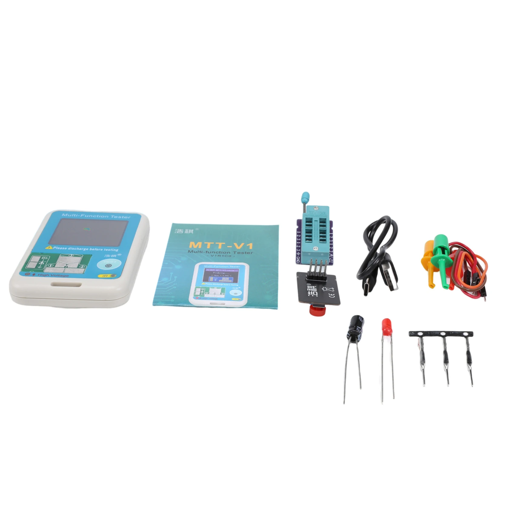 

GOOD-MTT-V1 Diode Triode Capacitor Resistor Test Meter NPN PNP MOS Detector LCR Meter
