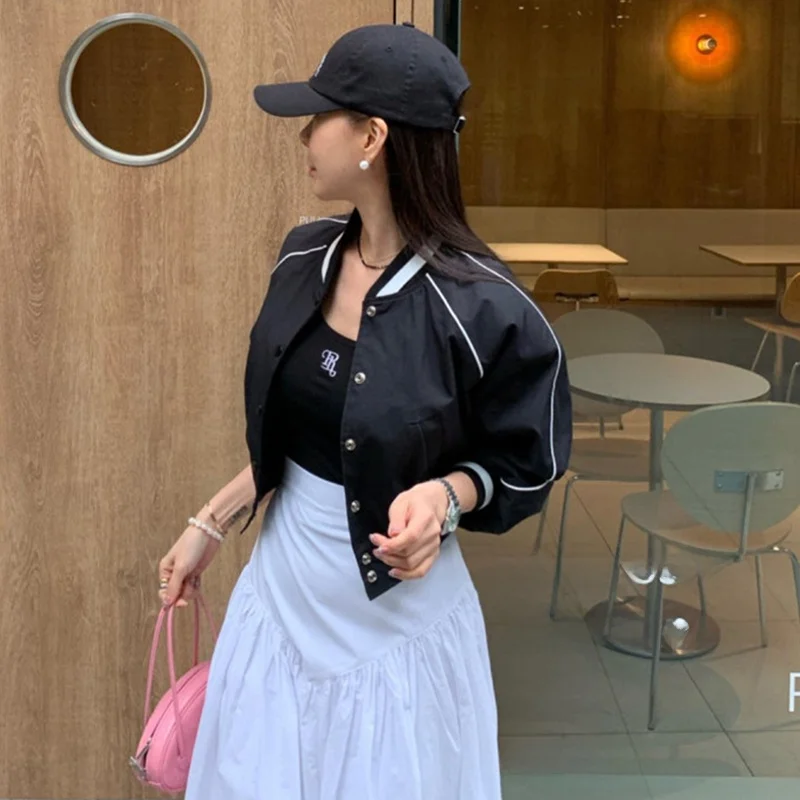 Retro Versatile ort Baseball Jaet Design da donna Sensation Color Blo Capispalla Primavera Nuovo arrivo Chic Sle Loose Fit