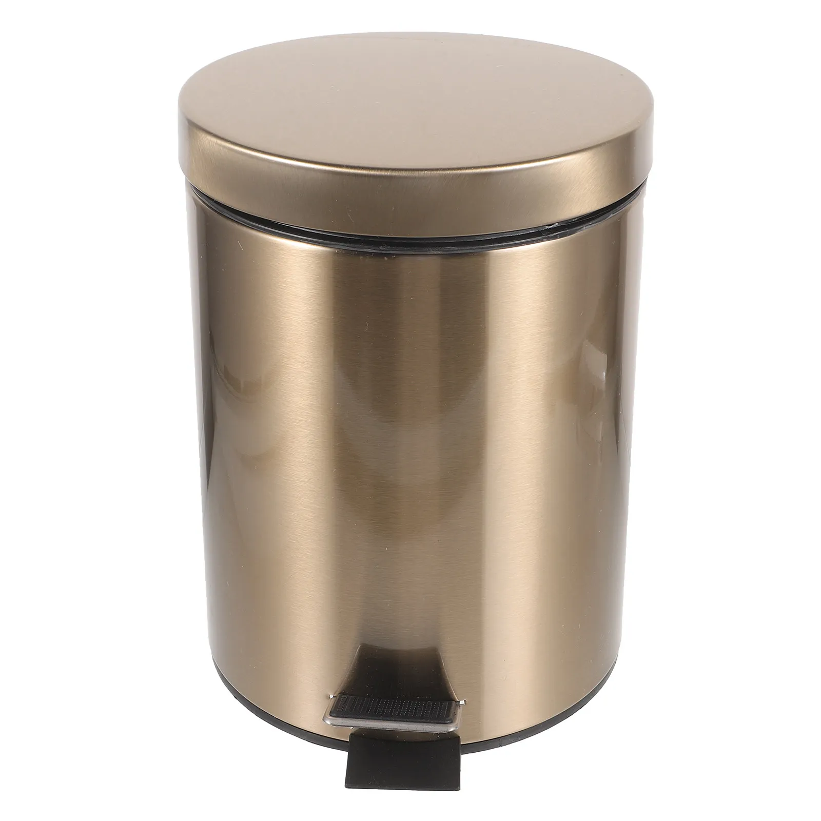 

Круглая мусорная корзина из нержавеющей стали с широким отверстием, многоразовая, для кухни, ванной, офиса, гостиной, 5 л