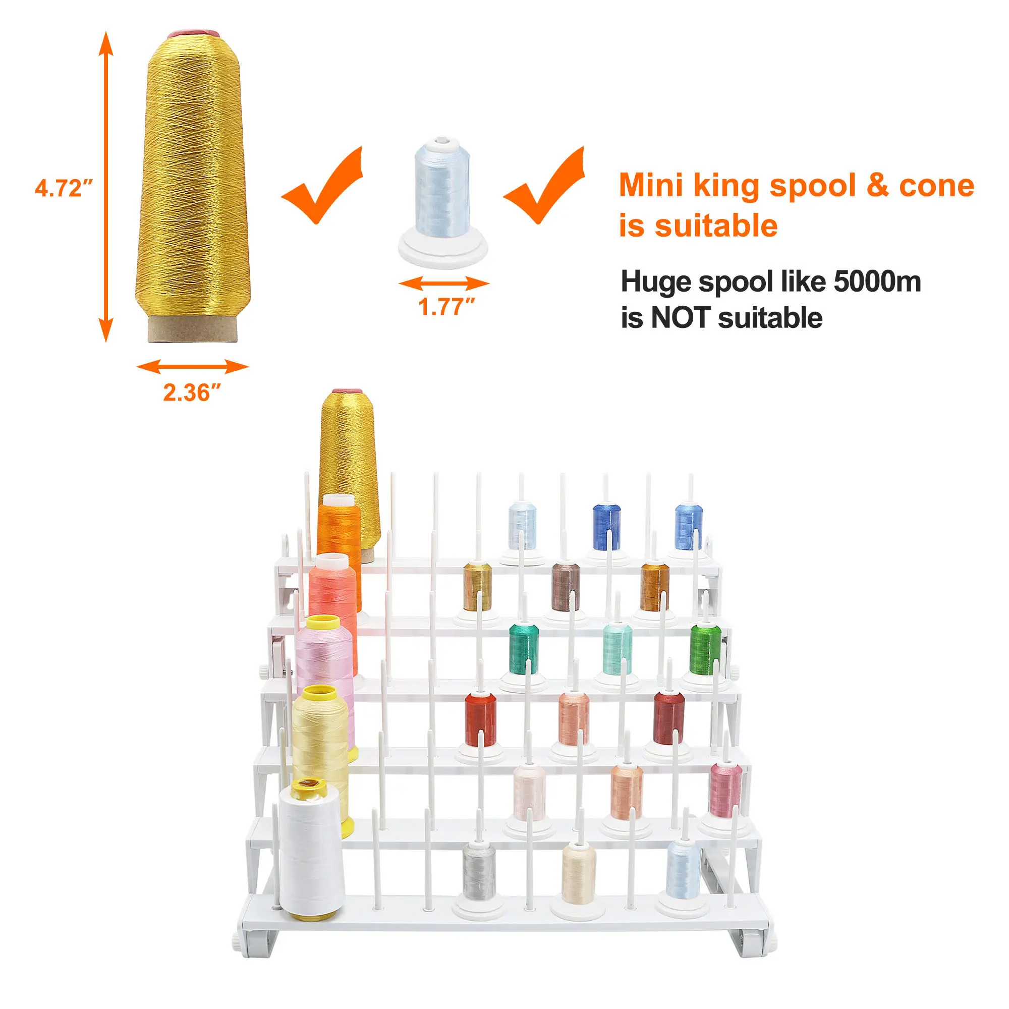 

60 Hole Plastic Universal Brother Janome Pfaff Viking Singer Machine Wire Rack