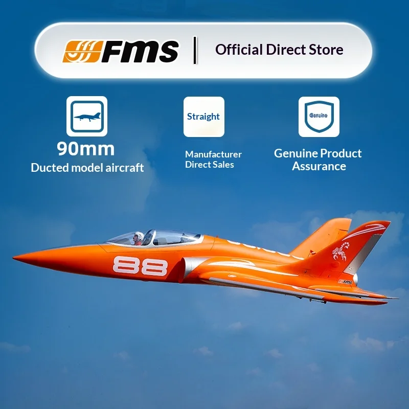 

FMS Upgrade Version 90mm Large Outdoor Fixed-Wing RC Airplane High-Speed Performance Electric Assembly Scorpion V2 Model Toy