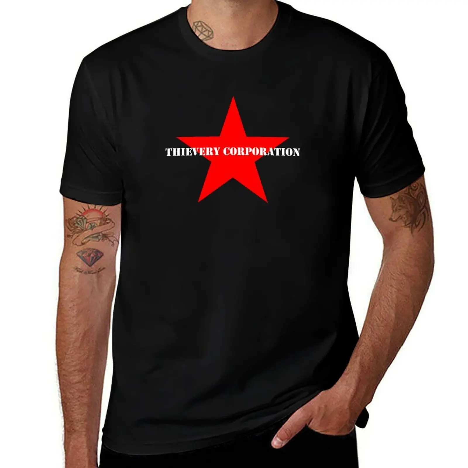 

New 03 Thievery Corporation Genres: electronic music T-Shirt Big Size Simple T-Shirt