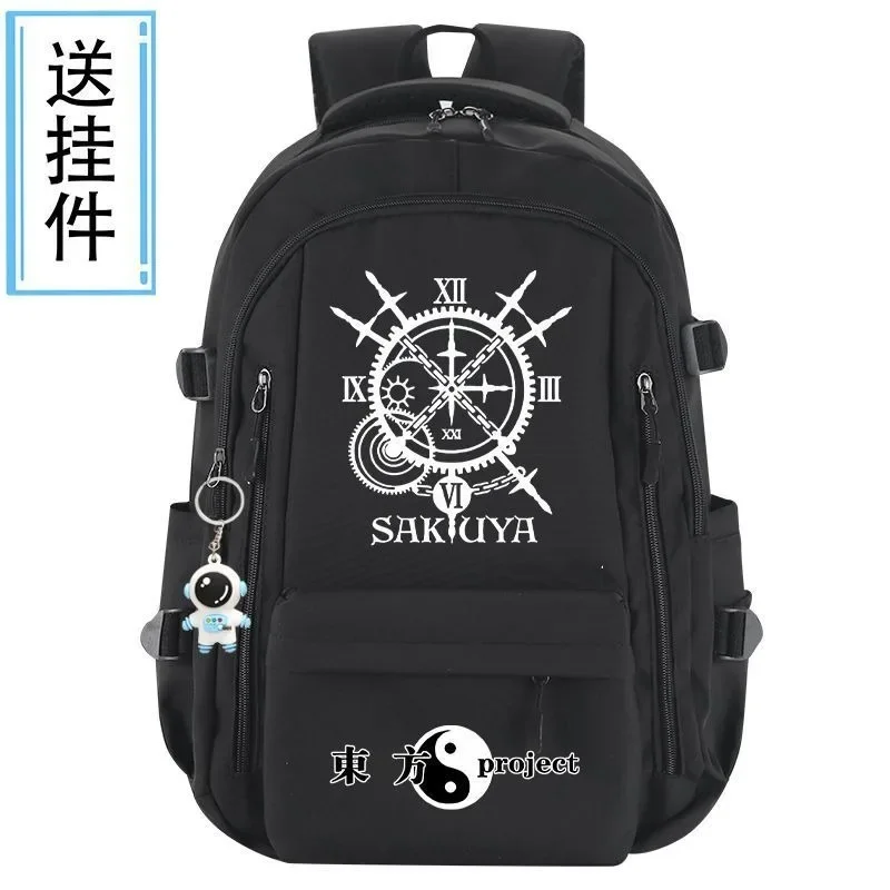 Breathable mesh, 31×44×19cm Black Red Blue Grey, Touhou Project, Student Kids Teens School Bags, Anime Backpacks Girls Boys