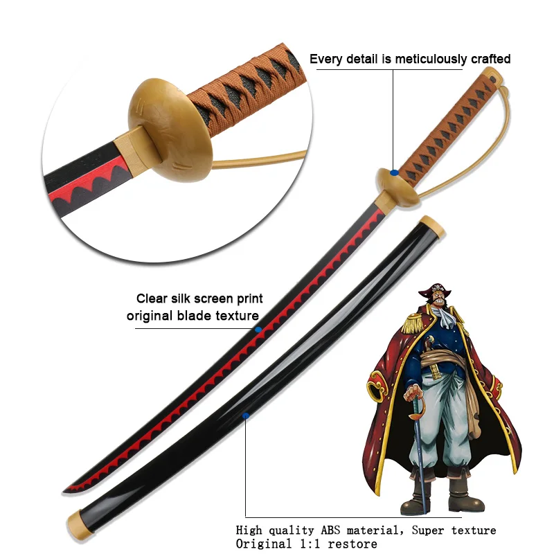 104Cm Bamboe Hout Demon Moordenaar Katanas Roger Japanse Anime Cosplay Wapen Model Prop Room Decor Kids Speelgoed