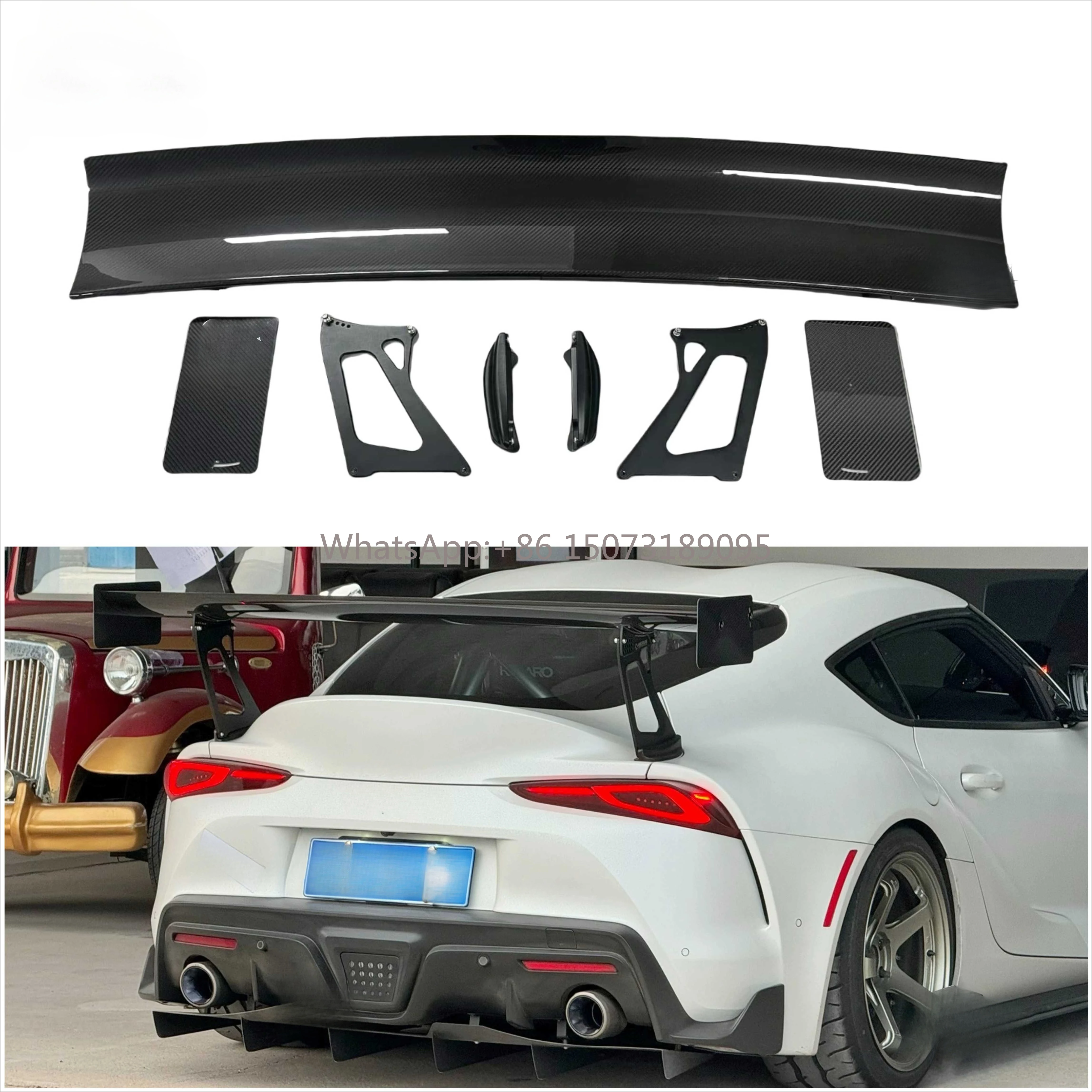

Verus Ucw Style Dry Carbon Fiber Rear Trunk Wing for Toyota GR Supra A90 Mk5 Verus Tail Wing Splitter