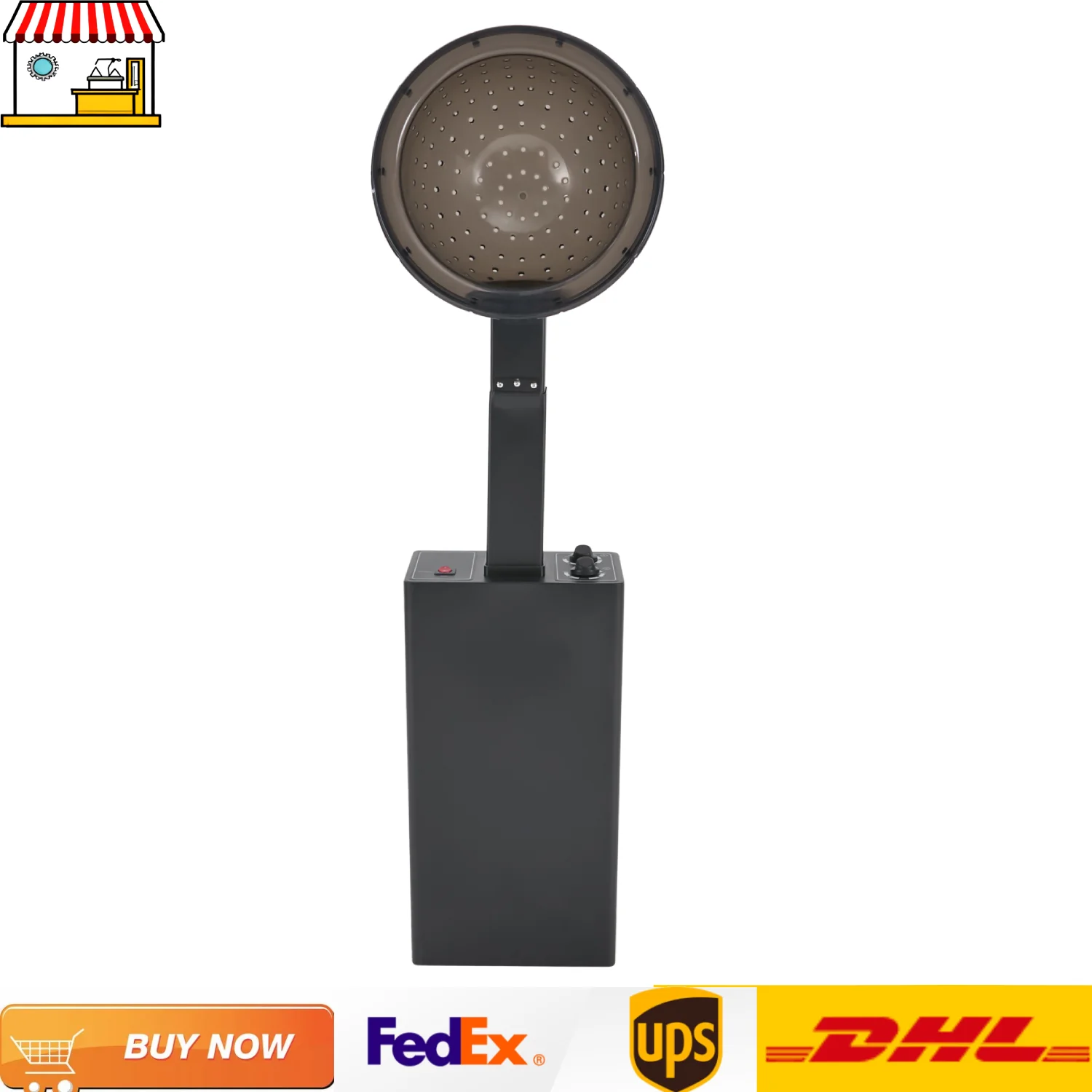 

Hooded Hair Dryer for Hair Care, Drying, Color Dyeing| Temperature Adjustable Beauty Salon Hair Care Machine w/ Timing Function