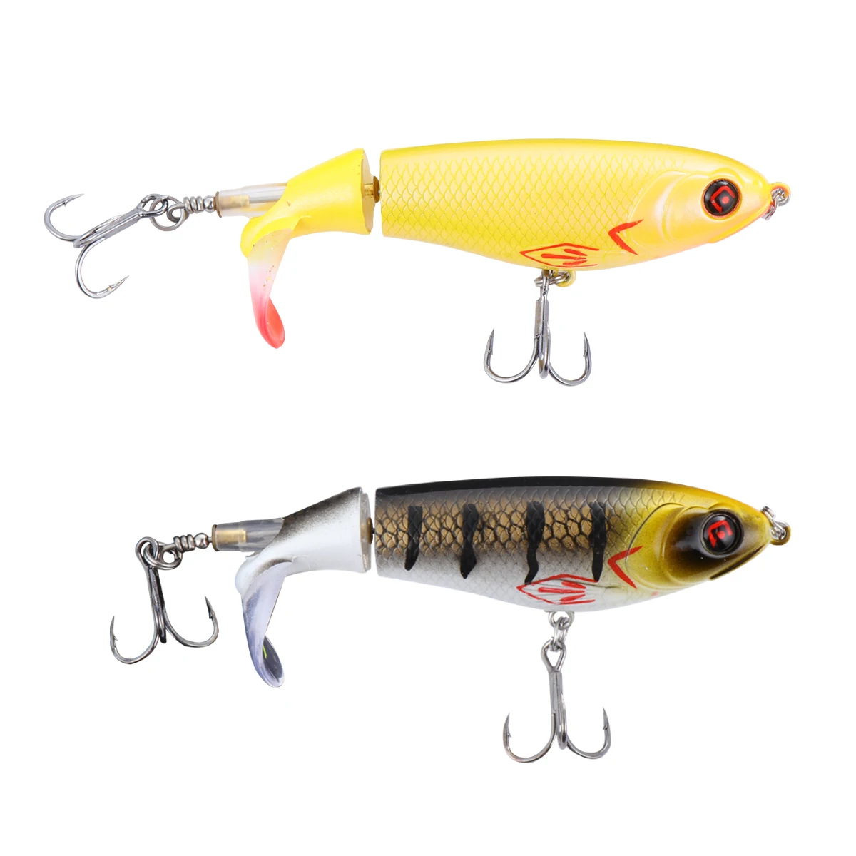 

2Pcs Propeller Tractor Fishing Lure High Quality Hard Bait Small Size Surface System Simulation Baits Freshwater Seawater