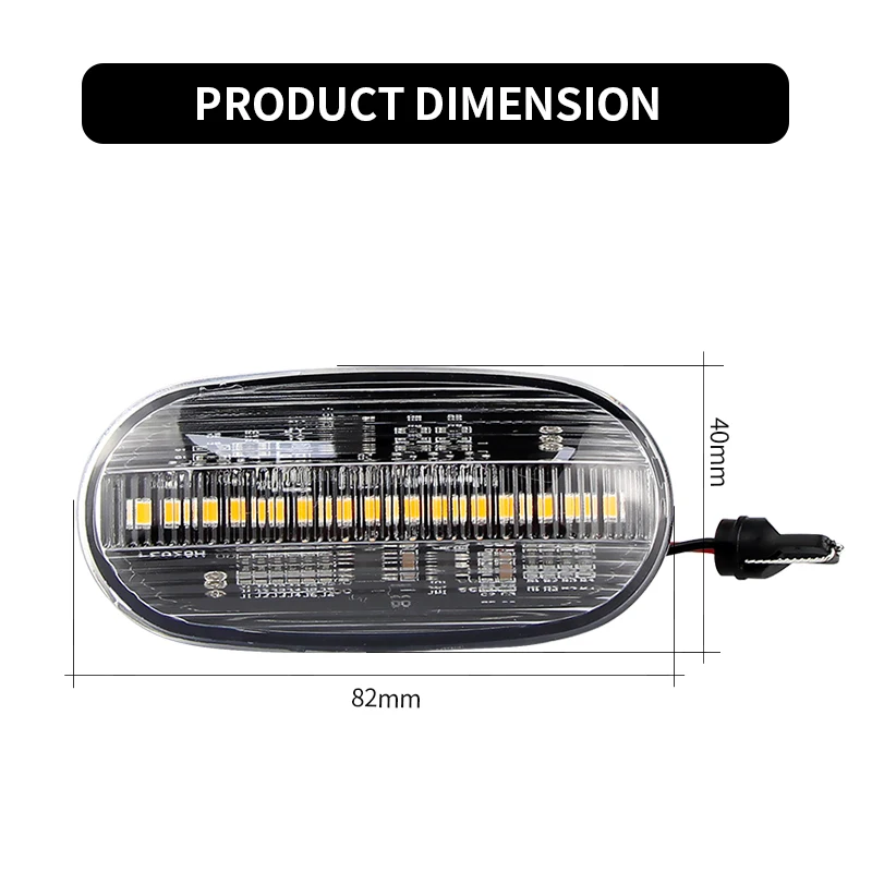 2pcs Amber LED Dynamic Side Marker Lights Blinkers For Mitsubishi Pajero Mirage Legnum Galant Turn Signal Lamps Car Accessories