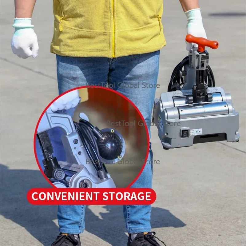 

Port-able Stainless Steel Pip-e Cutting Machine PC116 Electric Pi-pe Cutting Iron Pi-pe Machine 220V Small M-etal Cutter Machine