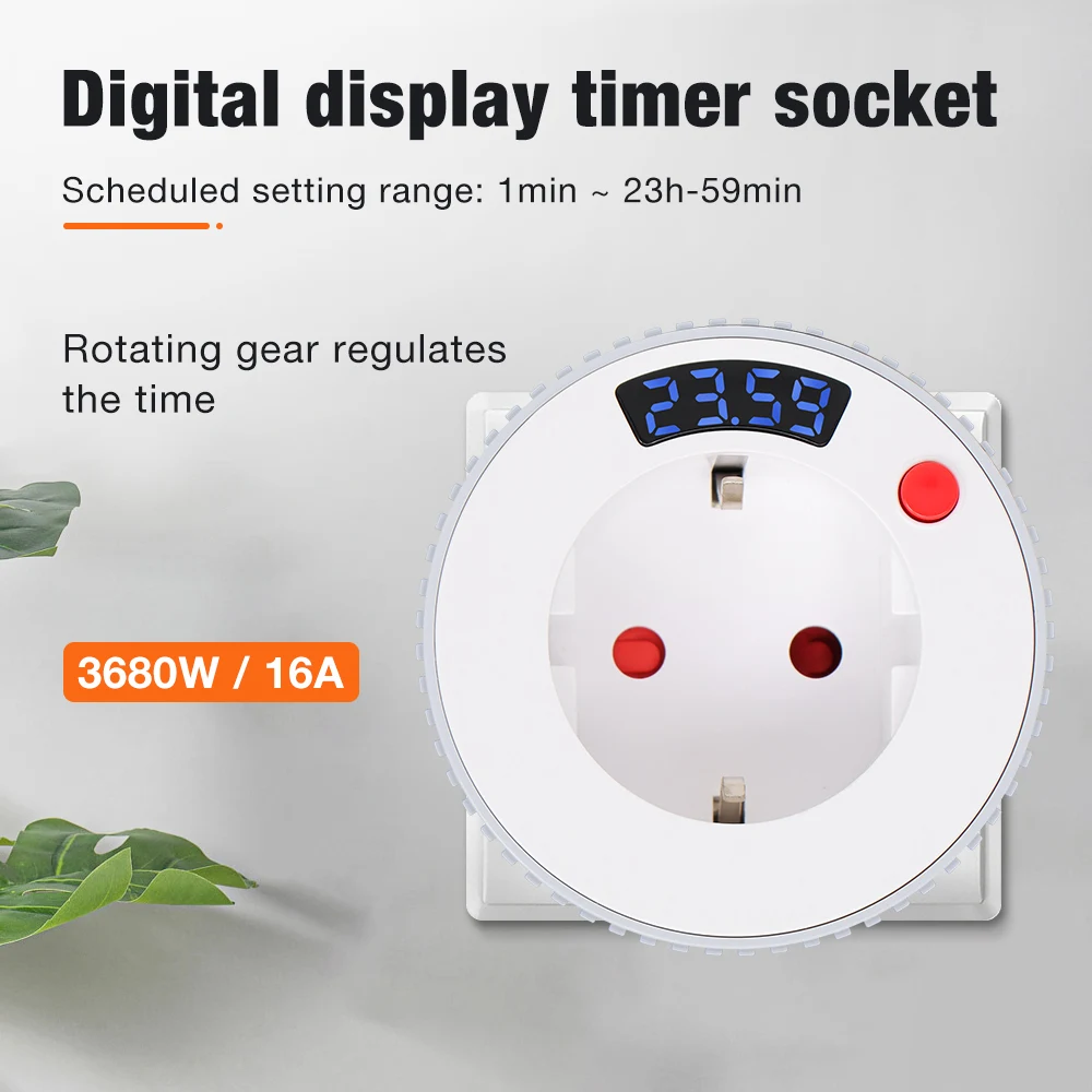 Tuya WiFi Automatische Timer Buchse 16A Ladegerät Countdown-Timer Schalter Timing Controller für Küchengeräte EU Stecker 230V – Detail 1