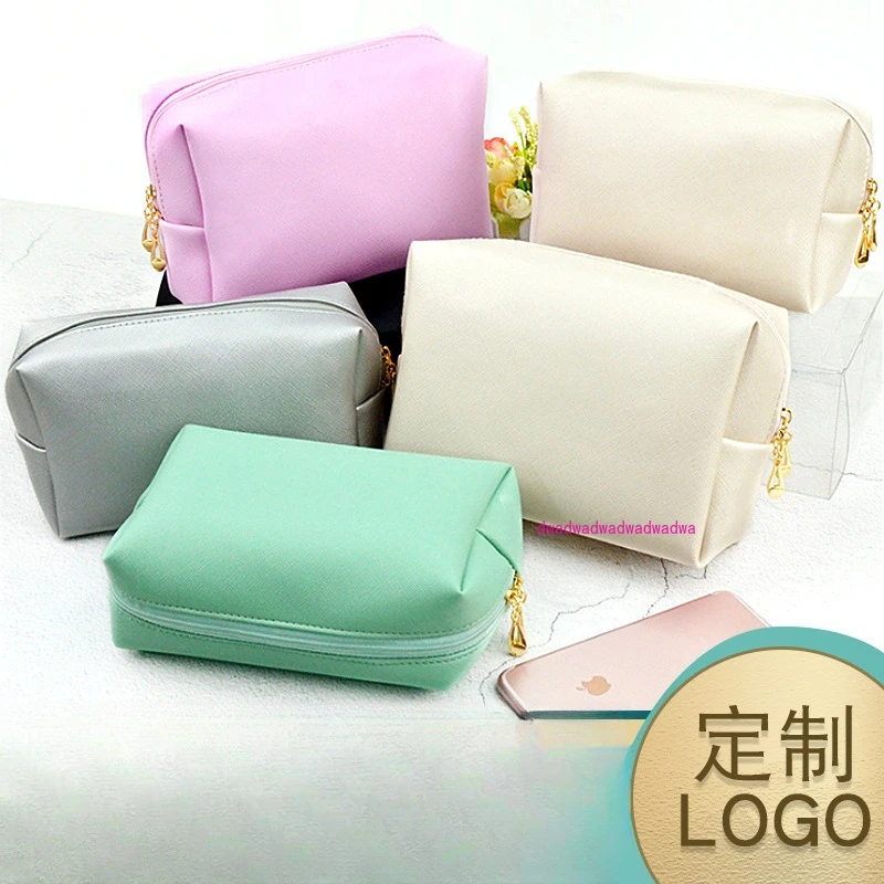 

Cosmetic bag women's hand portable square waterproof cute travel wash storage bag