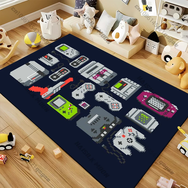 الرجعية أذرع التحكم في ألعاب الفيديو السجاد غرزة ثلاثية الأبعاد الطباعة منطقة كبيرة البساط السجاد لغرفة المعيشة غرفة نوم الأطفال أريكة الكلمة حصيرة هدية