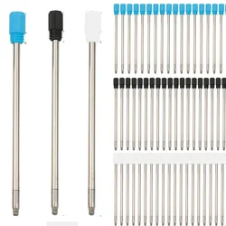 5/10/20/50 PCS 70mm Crystal Pen Refill Short Leads Blue Black Metal Pen Ballpoint Pen Refill School Supplies Office Stationery