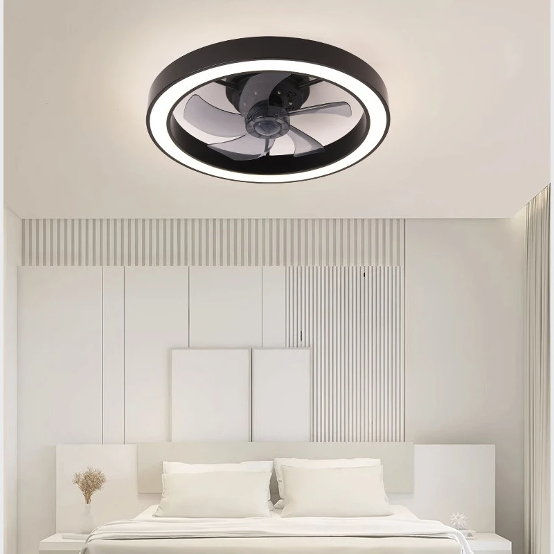 110V 220V 50CM Modern Ceiling Fan Led Light Dimmable Bedroom Living Room Ceiling Fan Lamp Acrylic Decor Adjustable 6 Level Speed