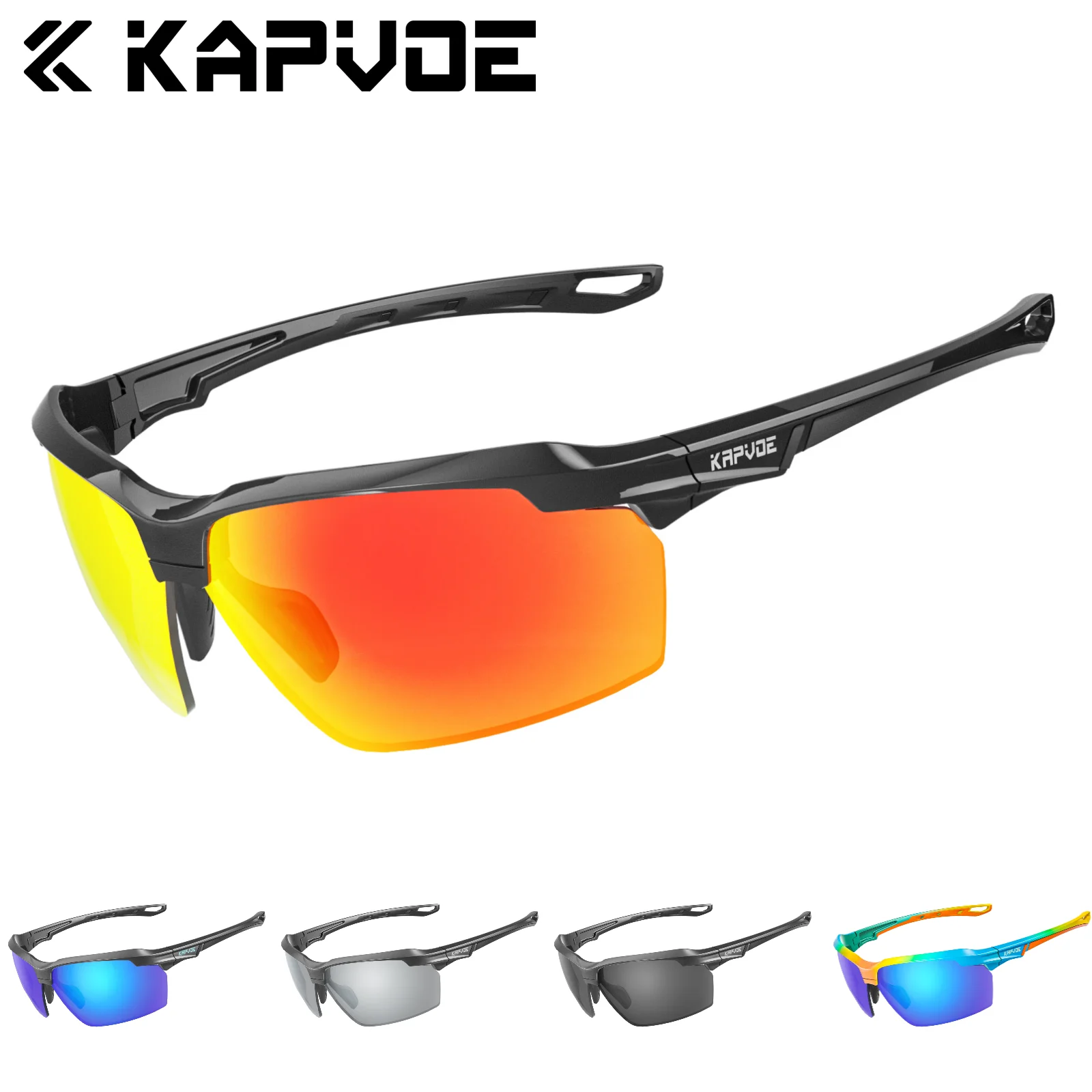 

KAPVOE Hiking Eyewear Photochromic Cycling Glasses Sunglasses Sports MTB Glasses Cycling Glasses Men Road Bike for Women Goggles