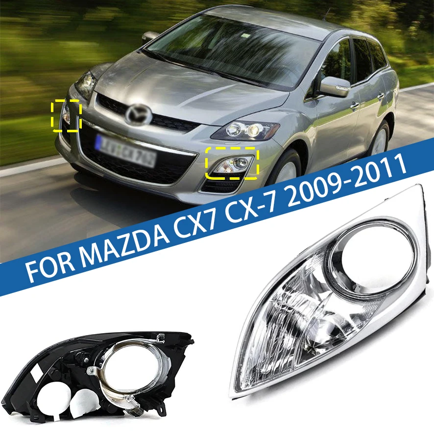 

Car Front Bumper Fog Light Cover Fog Lamp Grilles Front Foglamp Frame Cover For Mazda CX7 CX-7 2009-2011