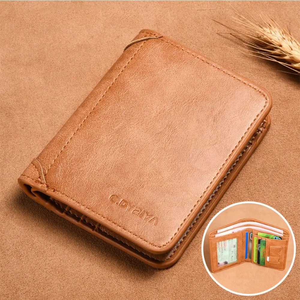 

Creative Purse Men PU Wallet Folded Wallet Bag Card Brand Business Clutch Bag Coin Purse Large Capacity ID Card Holder Business