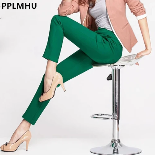 Imagen 1 del producto Pantalones pitillo lindos Pantalones formales delgados nuevas mujeres Casual OL Oficina moda Pantalones hasta el tobillo Leggings Spodnie