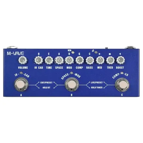 एम-वेव क्यूब बेबी मल्टी इफेक्ट्स पेडल इलेक्ट्रिक गिटार/बास/अकूस्टिक गिटार के लिए 8 आईआर कैबिनेट सिमुलेशन एम-वेव रिचार्जेबल पेडल 10 best sales क्यूवेव बास - №1