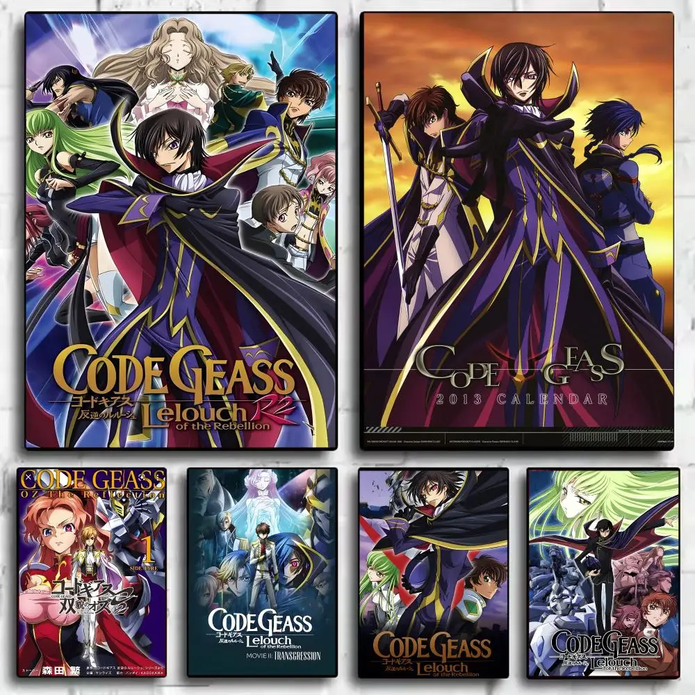 Anime C-Code G-Geass Poster Decorative Wall Sticker Mural Photo Print for Bedroom Living Room Hallway Home Decor Gift