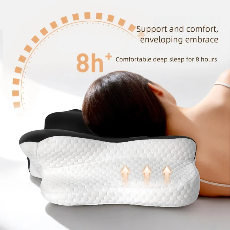 Zero Deep For Side Sleepers Cervical Pressure Relief Aid Ergonomic memory foam pillow Contoured For Pain Relief Comfortable