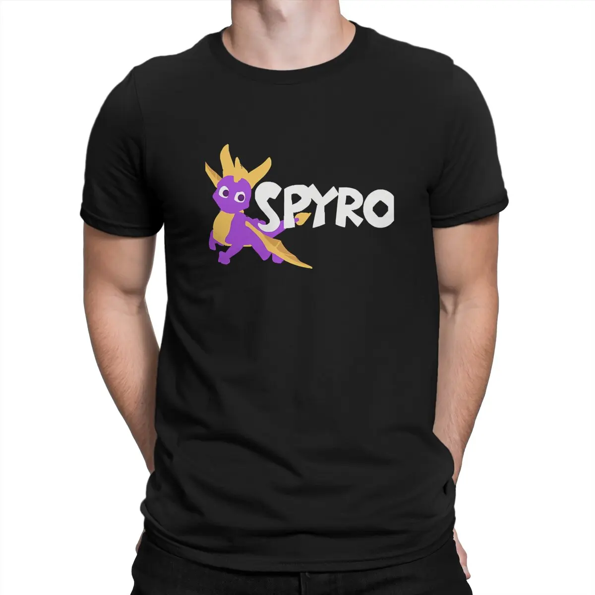 Reignited T-Shirts Men Spyro The Dragon Game Vintage Tee Shirt Round Collar Short Sleeve T Shirt New Arrival Tops