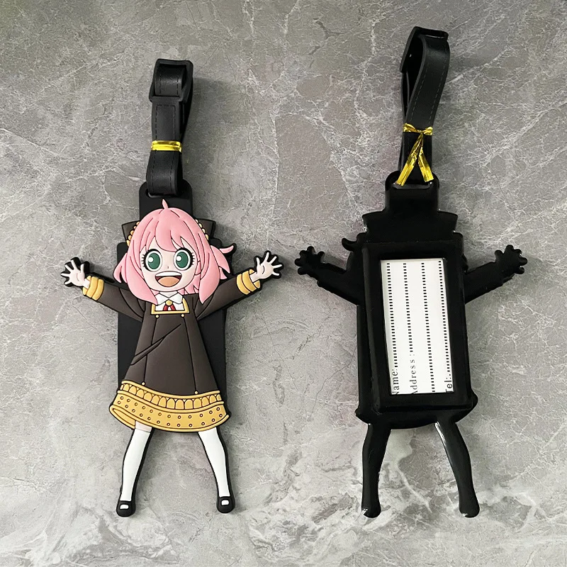 

Бирка для багажа/подвеска для рюкзака «Аниме Spy X Family» с Аней Форджер, идентификационная бирка для чемодана, держатель для карт с защитой от потери, аниме-аксессуар, подарок