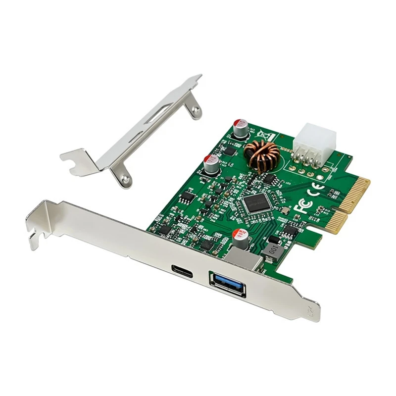 

ASM3142 PCIE X4 USB3.1 TYPE-C+A 10G High Speed Conversion Expansion Card PCIE ASM3142 USB3.1 Host Controller Card