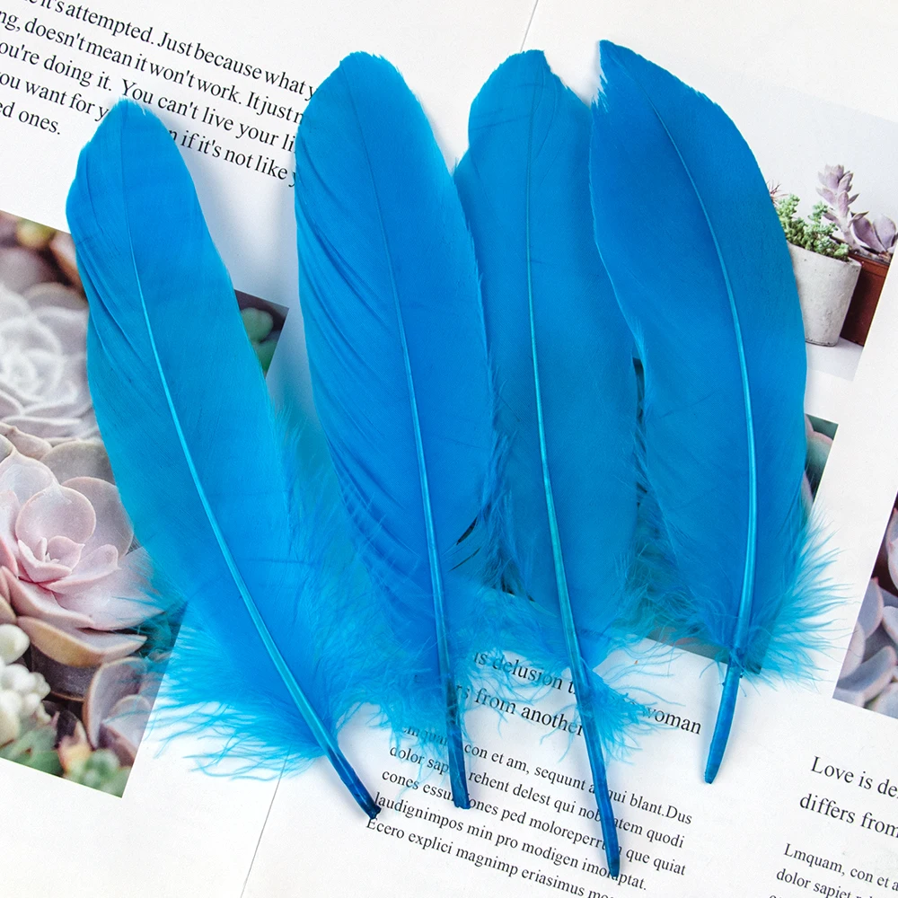 50-200pcs Natural Big Goose Feather Plumes15-20CM DIY Colorful Goose Feather for Home Decor Plumes Crafts Jewelry Ornament