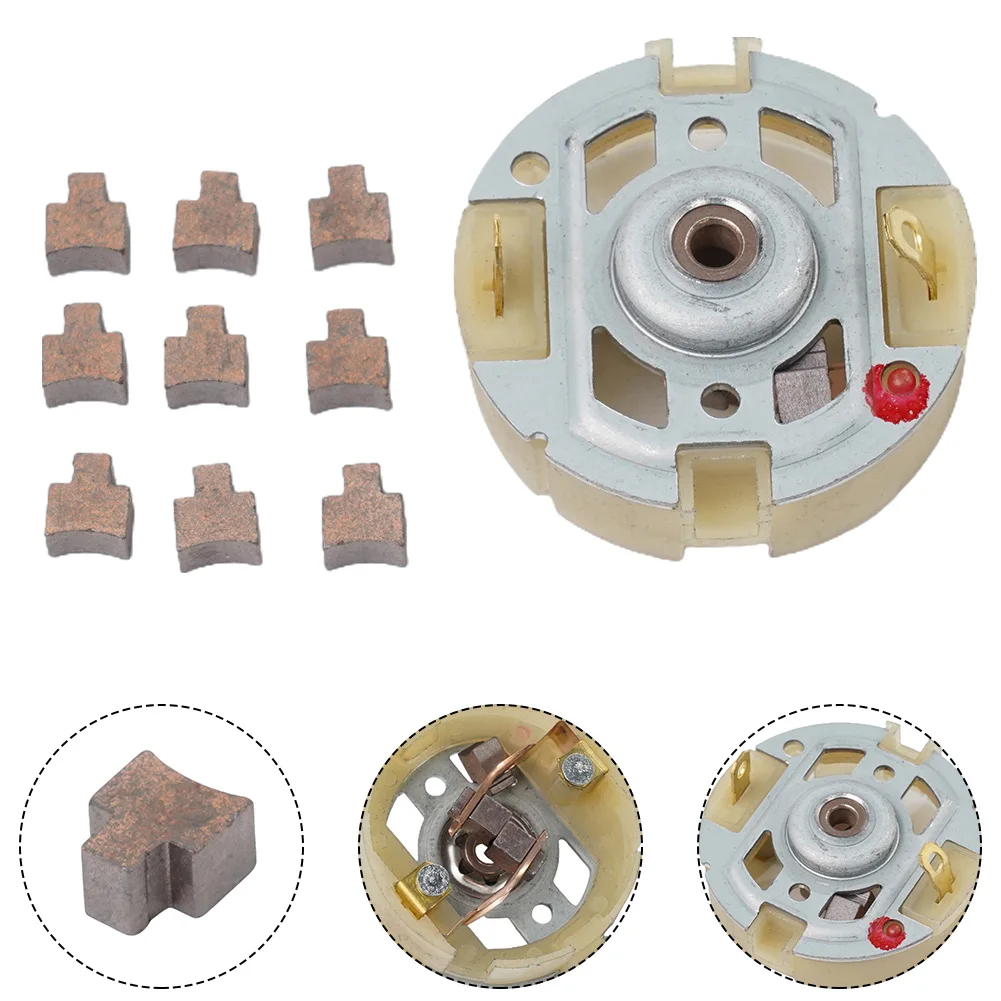 Sustainable Solution 1PCS RS550 Motors' Carbon Brush Holders with Extra Ten Brushes For Boschs' Performance Needs